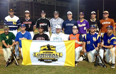 Jose Dominguez (front, 3rd from left) competed in the NCBA Longball Challenge.