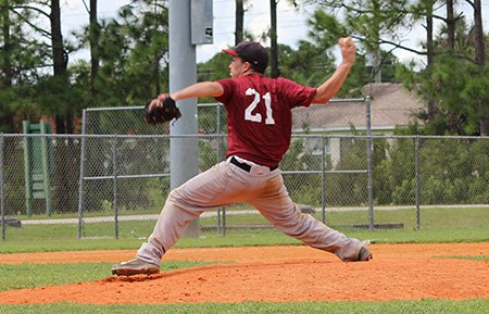 Andrew Shillingsford delivers a pitch in a 9-3 win over Prime 9.