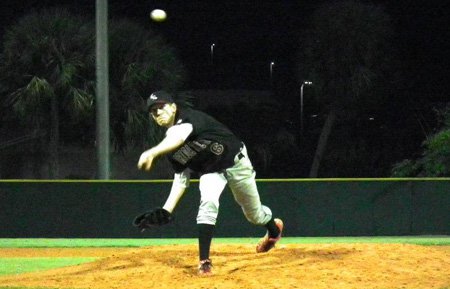 Hall of Fame inductee Dave Chesny delivers a pitch, FIT Homecoming 2011.